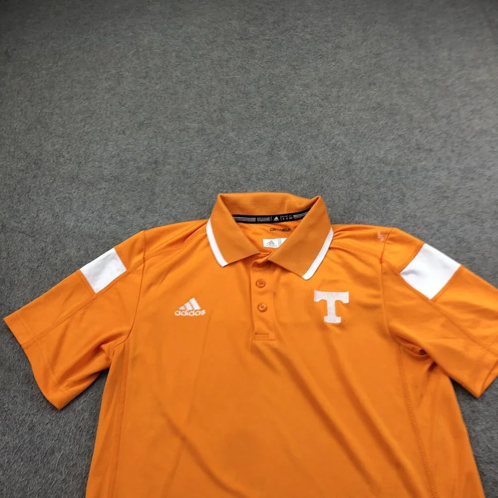 Tennessee Volunteers Polo Shirt Mens Small Orange NCAA Football Adidas Climalite
